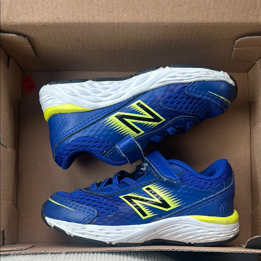 New Balance Kids Blue and Yellow Shoes